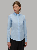Shirt woman xacus solid colour poplin light blue_1