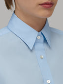 Shirt woman xacus solid colour poplin light blue_2