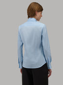 Shirt woman xacus solid colour poplin light blue_3
