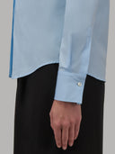 Shirt woman xacus solid colour poplin light blue_5
