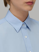 Shirt woman xacus solid colour poplin light blue_2