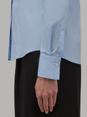 Shirt woman xacus solid colour poplin light blue_5