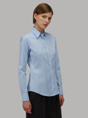 Shirt woman xacus solid colour poplin light blue_6