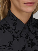 Shirt woman xacus pattern textured black_2