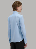 Shirt woman xacus solid colour oxford sky blue_3