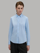 Shirt woman xacus solid colour oxford sky blue_7