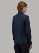 Shirt woman xacus solid colour oxford dark blue_3