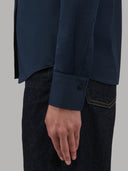 Shirt woman xacus solid colour oxford dark blue_5