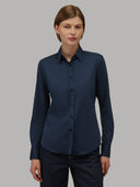 Shirt woman xacus solid colour oxford dark blue_7