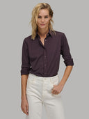 Shirt woman xacus solid colour textured deep purple_1