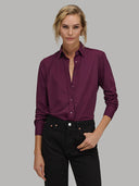 Shirt woman xacus solid colour textured wine_1
