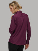 Shirt woman xacus solid colour textured wine_3