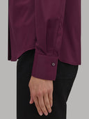 Shirt woman xacus solid colour textured wine_5