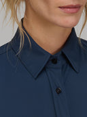 Shirt woman xacus solid colour textured navy blue_2