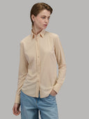 Shirt woman xacus solid colour textured peach pink_6