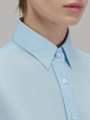 Shirt woman xacus solid colour textured light blue_2