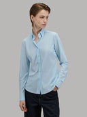 Shirt woman xacus solid colour textured light blue_6
