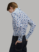 Shirt woman xacus pattern textured blue_3