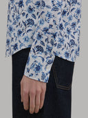 Shirt woman xacus pattern textured blue_5
