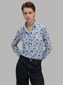 Shirt woman xacus pattern textured blue_6