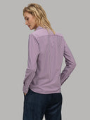 Shirt woman xacus stripe twill purple_3