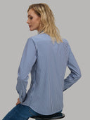Shirt woman xacus stripe twill blue_3