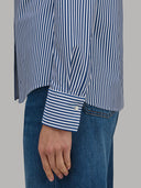 Shirt woman xacus stripe twill blue_5