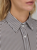 Shirt woman xacus stripe twill brown_2