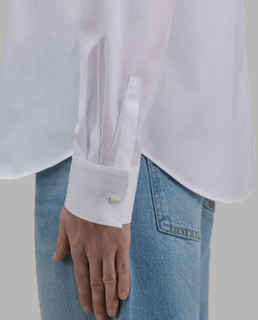 Shirt woman xacus solid colour poplin white_5