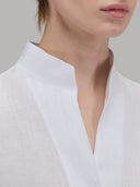 Shirt woman xacus solid colour linen white_2