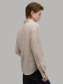 Shirt woman xacus solid colour linen sand_3