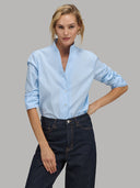 Shirt woman xacus solid colour poplin light blue_1