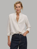 Shirt woman xacus solid colour twill beige_1