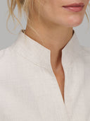 Shirt woman xacus solid colour twill beige_2
