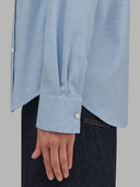 Shirt woman xacus solid colour twill light blue melange_5