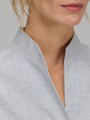 Shirt woman xacus solid colour twill grey melange_2