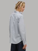 Shirt woman xacus solid colour twill grey melange_3