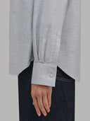 Shirt woman xacus solid colour twill grey melange_5