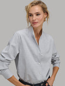 Shirt woman xacus solid colour twill grey melange_6