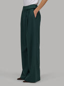 Pants woman xacus solid colour twill teal_2