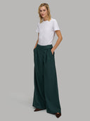 Pants woman xacus solid colour twill teal_3