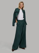 Pants woman xacus solid colour twill teal_6