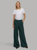 Pants woman xacus solid colour twill teal_7