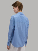 Shirt woman xacus stripe poplin blue_3