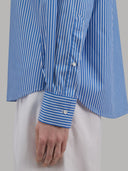 Shirt woman xacus stripe poplin blue_5