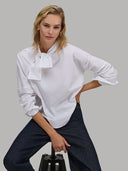 Blouse woman xacus solid colour poplin white_7