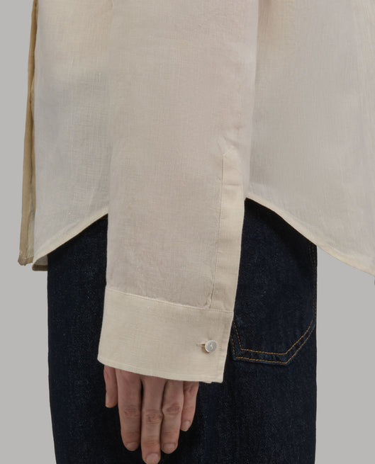 Shirt woman xacus solid colour linen beige_5