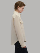 Shirt woman xacus solid colour linen beige_6