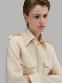 Shirt woman xacus solid colour linen beige_7