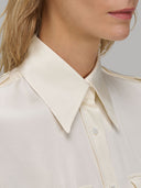 Shirt woman xacus solid colour satin beige_2